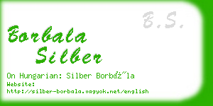 borbala silber business card